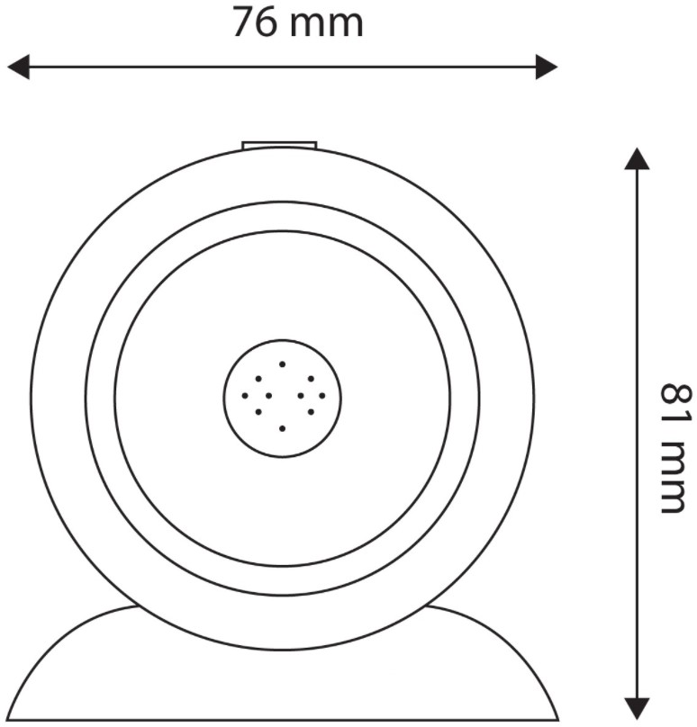 Led reflektor magnetická koule 1W 100lm stříbrný